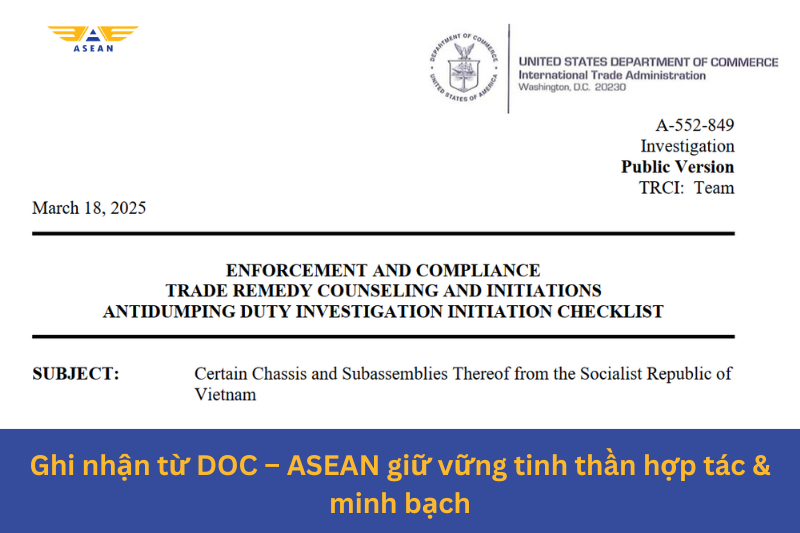 ASEAN BỊ N&Ecirc;U T&Ecirc;N TRONG DANH S&Aacute;CH DOANH NGHIỆP VIỆT NAM XUẤT KHẨU SMRM V&Agrave;O MỸ
