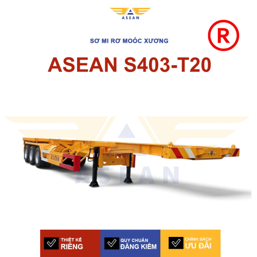 sơ mi rơ mo&oacute;c xương 40 feet 3 trục