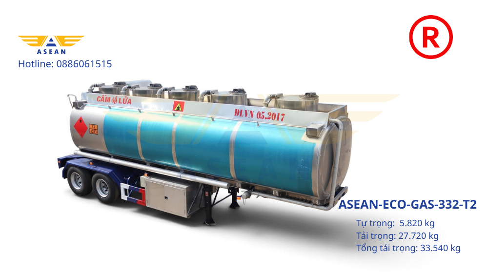 Sơ Mi Rơ Mooc Xi Téc Chở Xăng Asean-Eco-Gas-332-T2 2 SƠ MI RƠ MOOC XI TÉC CHỞ XĂNG ASEAN-ECO-GAS-332-T2 - Ảnh 2